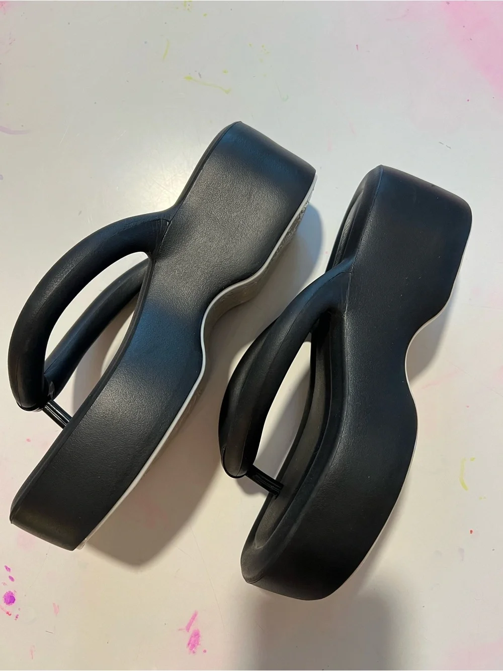 Melissa Free Black Platform Flip Flop Sandals for Women Size 7
